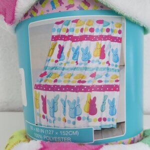 (#130) Peeps bunny plush throw blanket